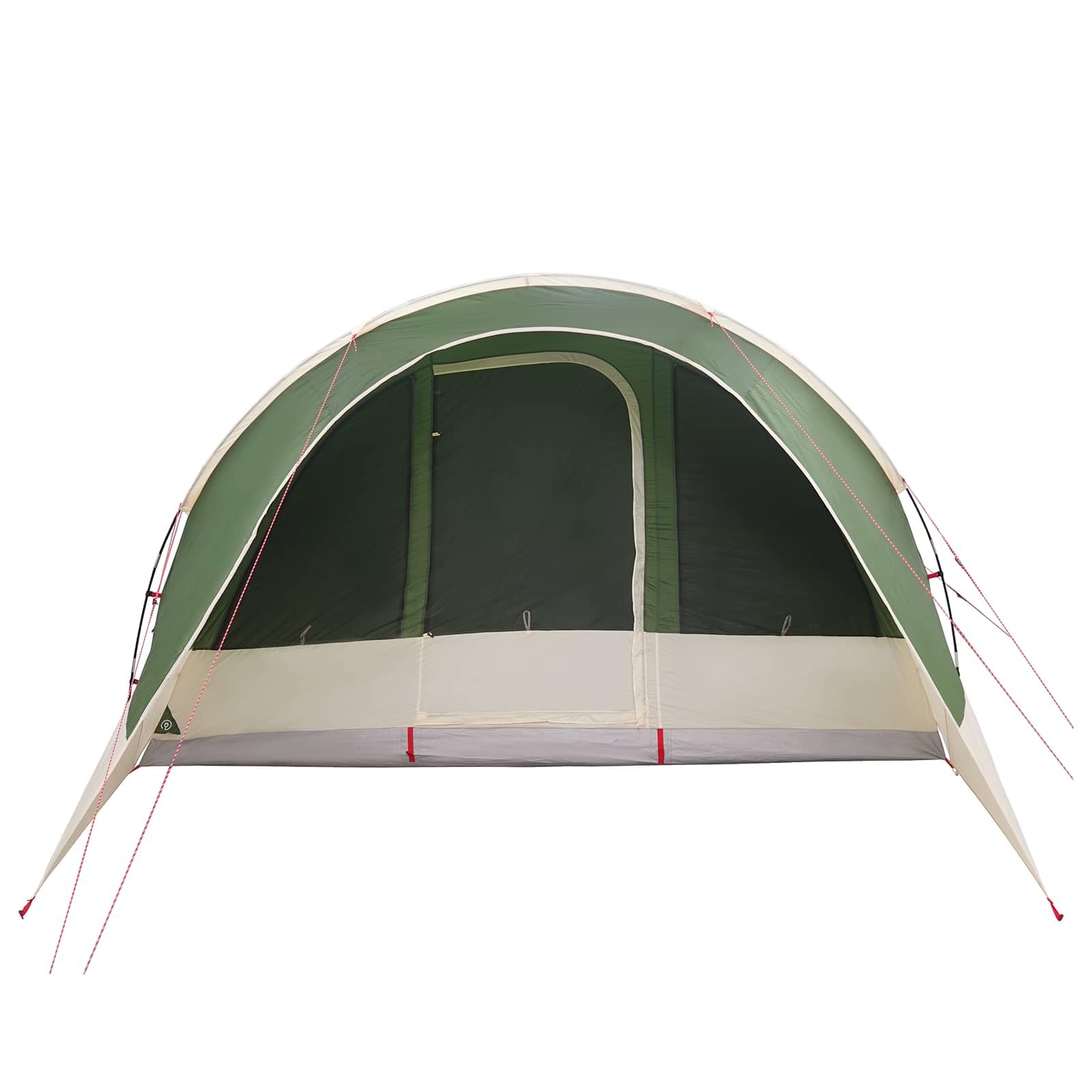Namiot tunelowy zielony z poliestru 185T z powłoką PU, 560 x 395 x 212 cm, namiot samorozkładający dla rodziny, z linkami napinającymi i śledziami, ochrona przed promieniowaniem UV i