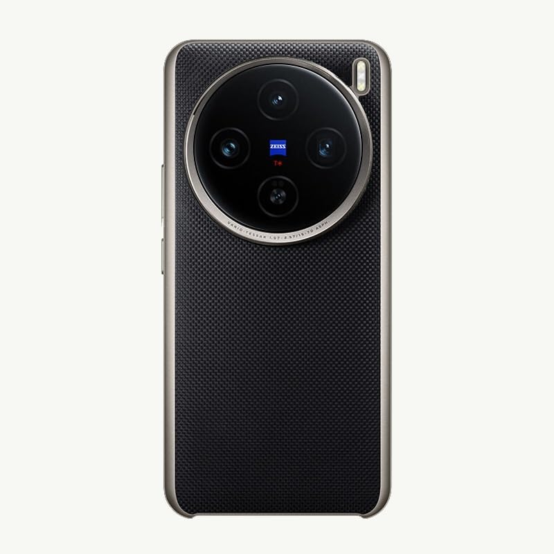 Phone Case Elegant PU Leather Case Compatible with Vivo X200 Pro,Premium Texture Leather Comfort Grip,Camera Bump Frame Shockproof Anti-Slip Rugged Phone Protective Cover Protective Case(Black)