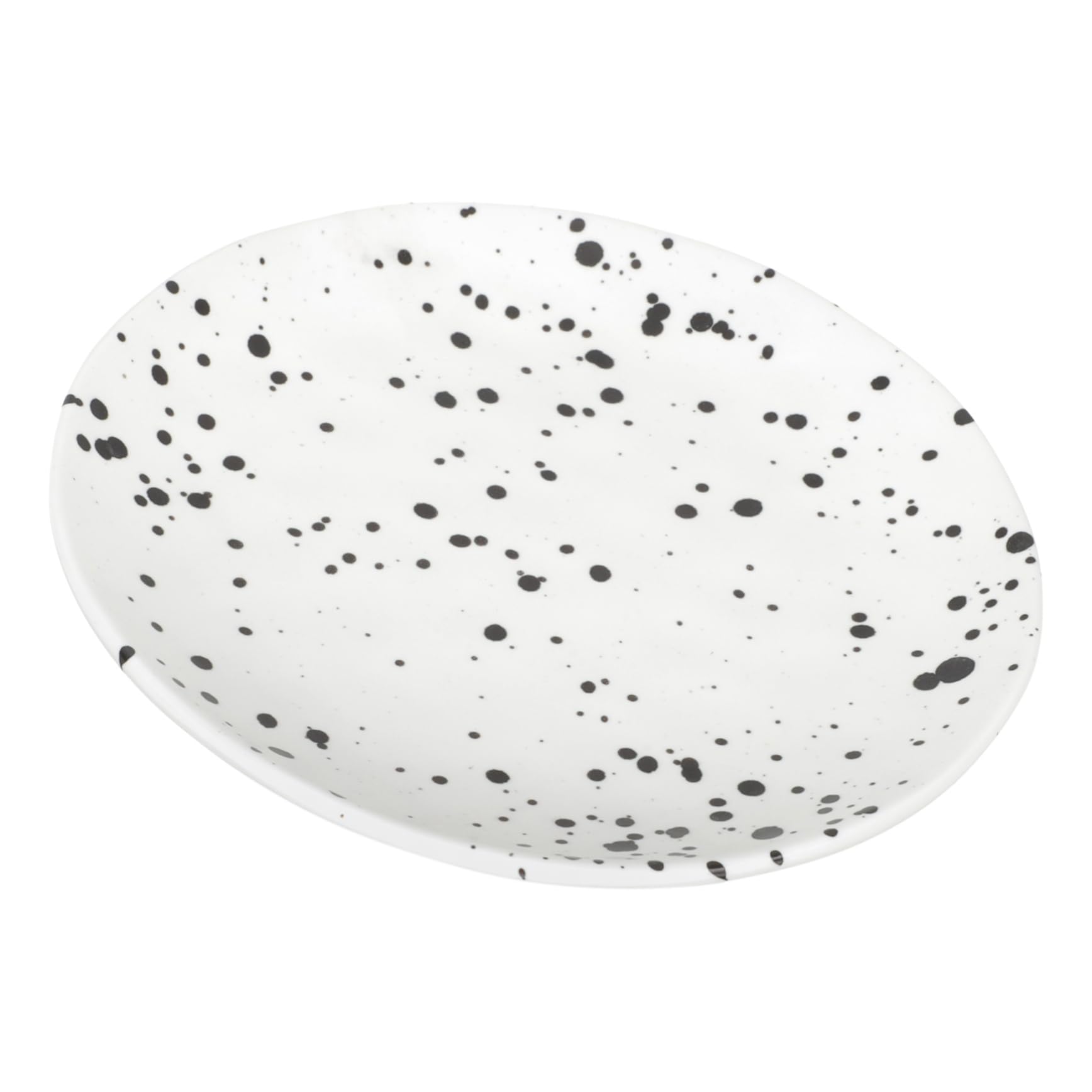 SOLUSTRE Vintage Ink Splash Ceramic Serving Plate Decorative Dish for Breakfast Pasta and Desserts Smooth Surface Easy to Clean for Home Restaurant Use