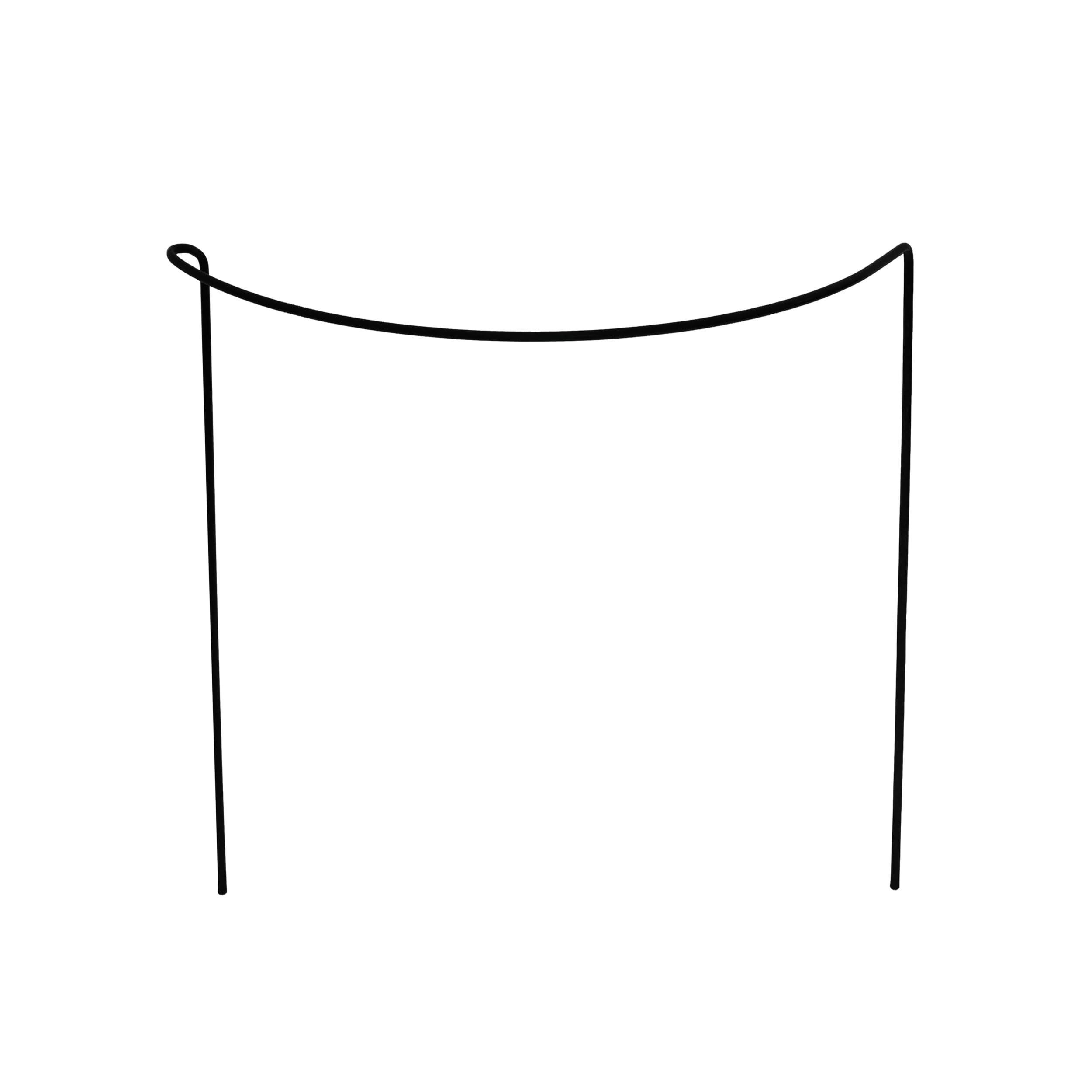 Half Round Plant Support Frame for Outdoor Garden Flowers H40 x W42 x D14cm Sturdy, Anti-Rust Green Plastic Coated Metal, Easy to Use (8)