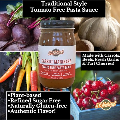 KC Natural Tomato-Free Pasta Sauce Combo Pack, Traditional Style & Carrot Marinara, 31.5 oz Total, Paleo & AIP Friendly