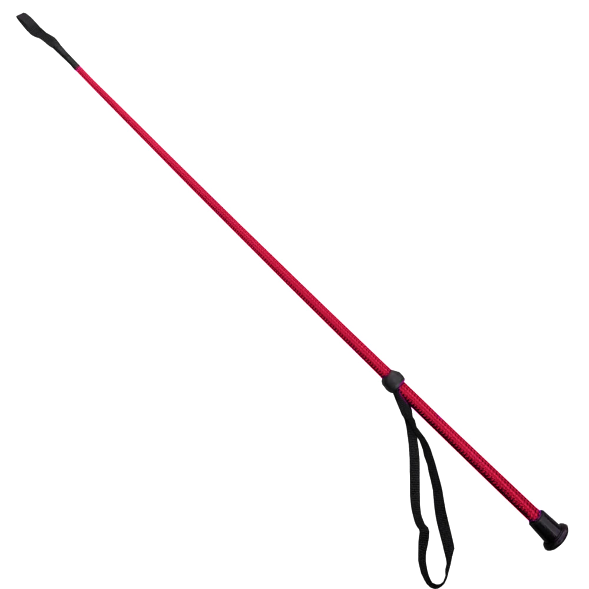 KetoBarrow Crop Equestrian Dressage Red Crop Nylon Schooler Horse Riding 100cm with Wrist Strap
