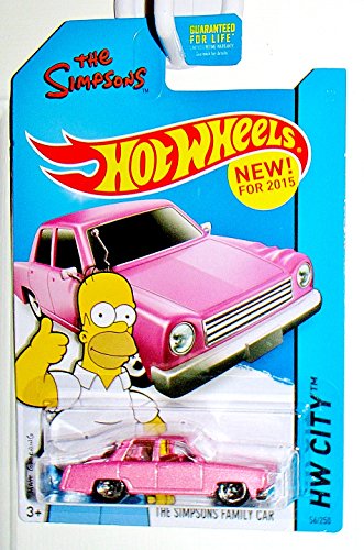 Hot Wheels 2015 HW City The Simpsons Family Car miniatura 1