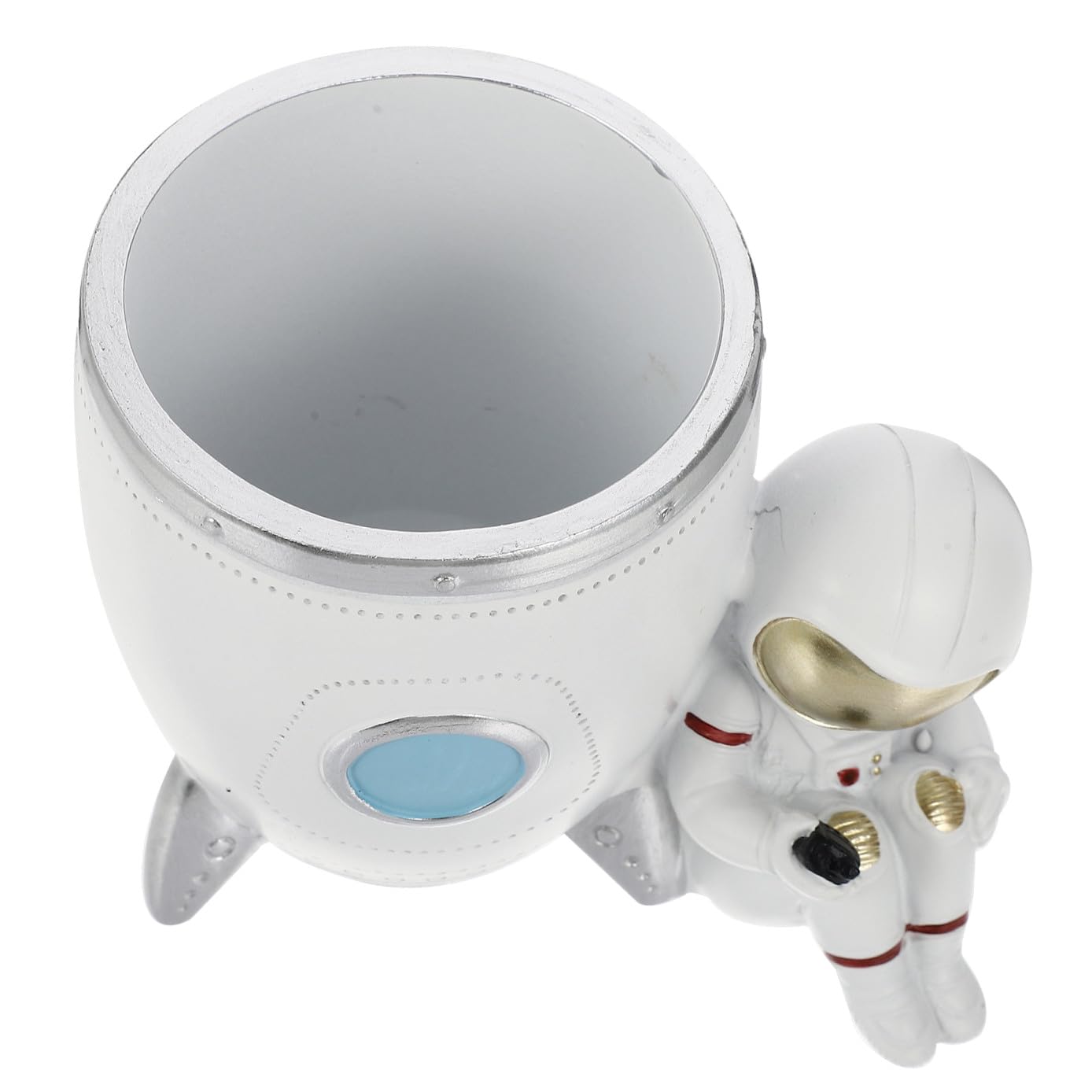 Porte-stylo fusée d'astronaute Gadpiparty en résine blanche à offrir pour une rentrée ou un anniversaire