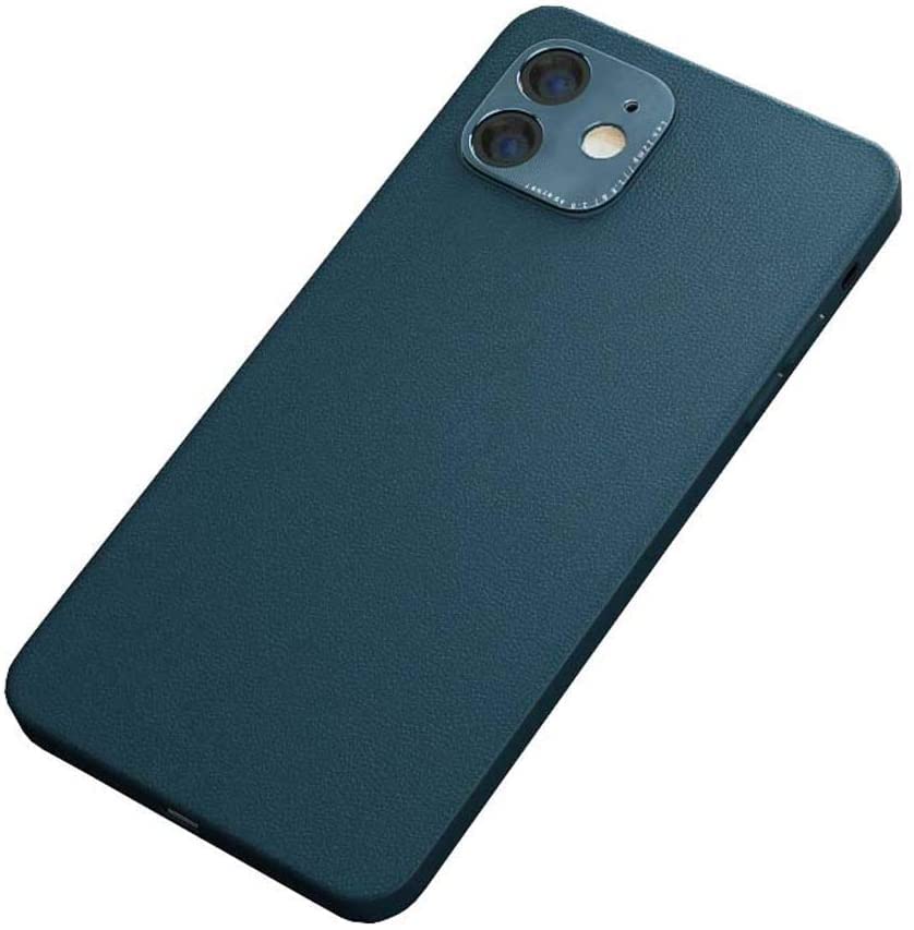 Étui de téléphone en cuir pour iPhone 12, coque chic antichoc vert
