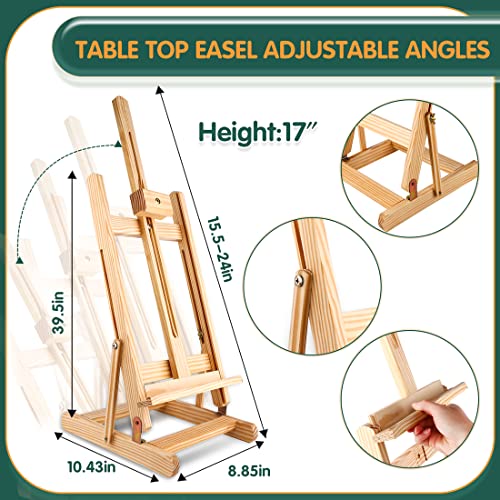 ESRICH-Acrylic-Paint-Set64PCS-Painting-Supplies-with-Wooden-EaselPaint-Brushes36Colors-Acrylic-Paint-CanvasesPalettePaint-Knives-EtcPainting-Kit-for-AdultsStudentsHobbyistsBeginners