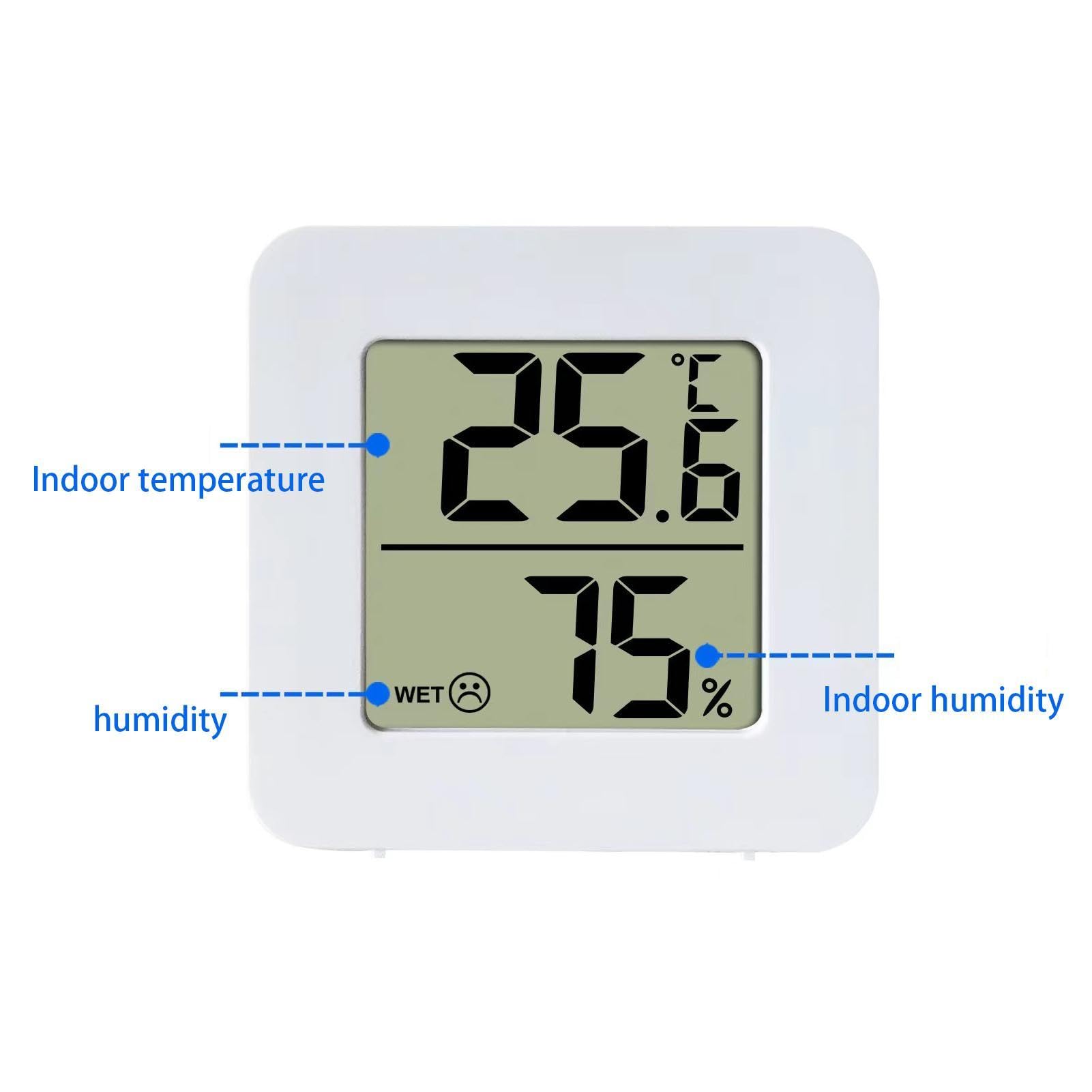 Monitoraggio 'umidità a temperatura - misuratore di umidità igrometro | digitale con indicatore di espressione,Sensore di umidità interna Indicatore di comfort 'aria per serre, appartamenti, incuba