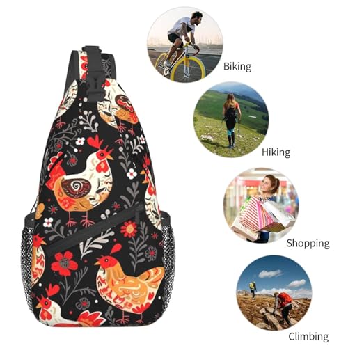 Mochila Sling Crossbody Negra para Adultos miniatura 5