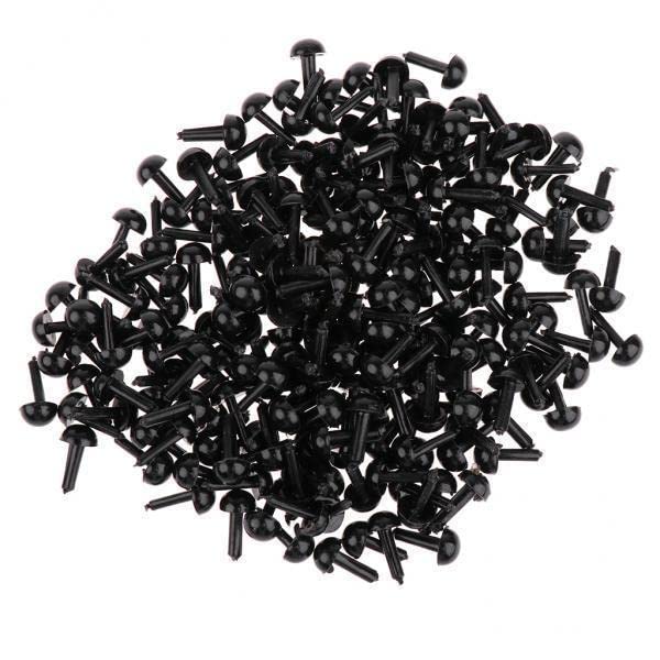 UJEAVETTE Toy 4x200 Pieces Black Plastic Safety Eyes for Teddy Bear Doll Animal Toys 4MM Other Stuffed Animals-image-47