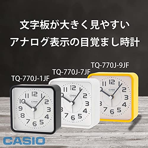 Casio Tq-770J-9Jf Alarm Clock, Radio, Yellow, Analog, Night Second Hand Stop, Snooze With Light #TOP5