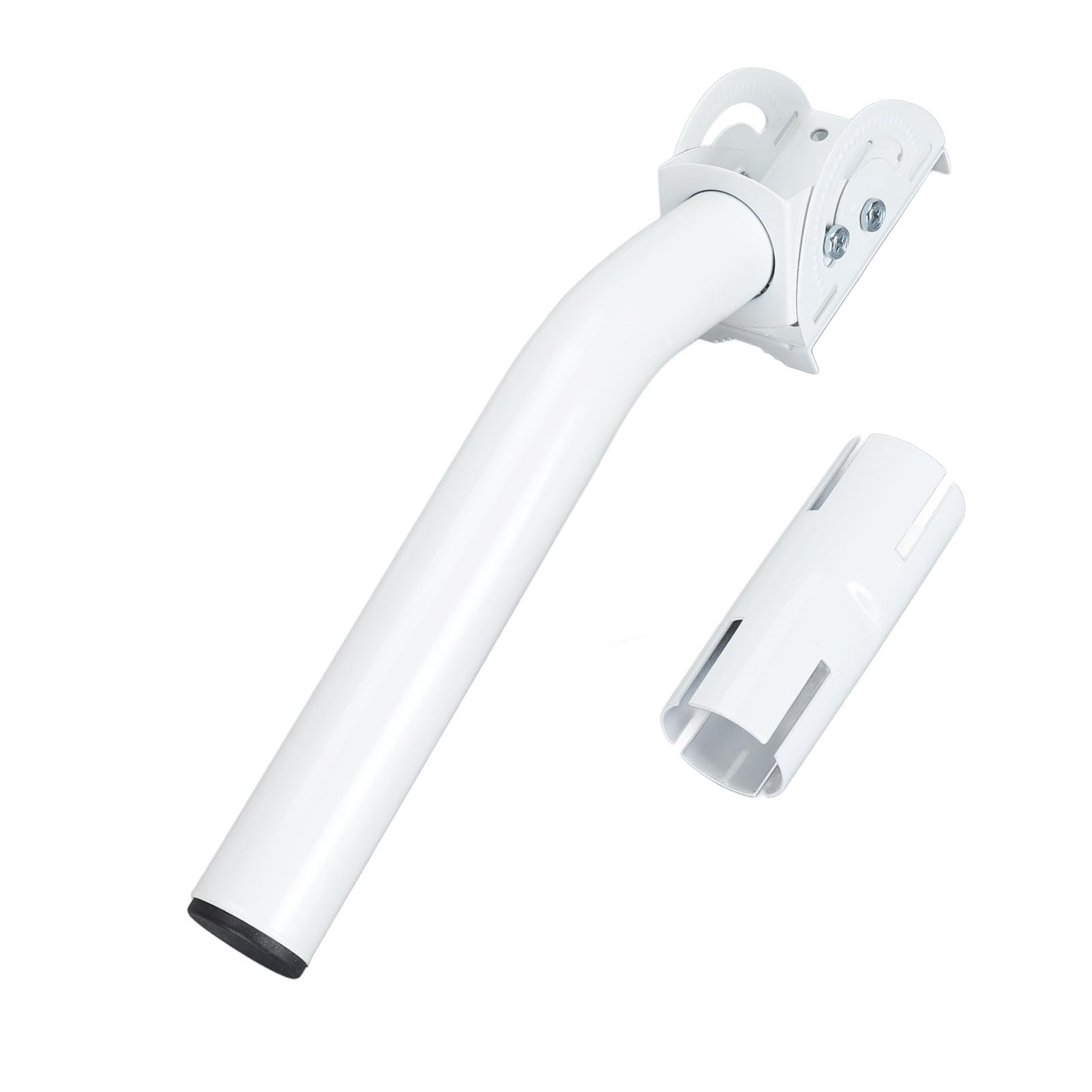 Support de Toit Satellite Double sécurité Coupe-Vent en Acier Inoxydable pour Antenne Rectangulaire V2, Kit de Montage Internet Satellite Robuste pour Routeurs WiFi, Angle Réglable, Blanc