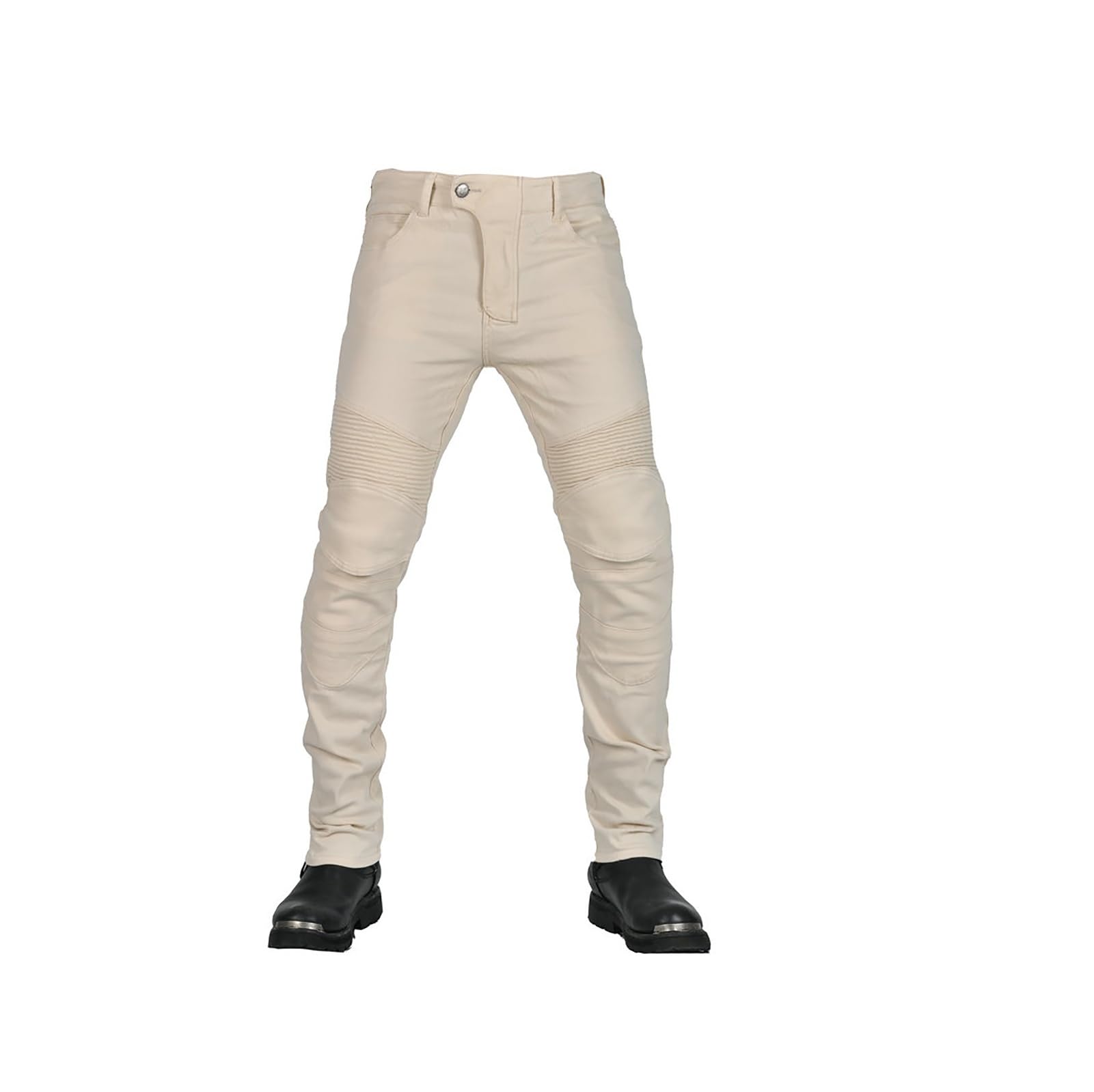 Pantaloni Moto Touring Bianchi Jeans Da Equitazione Impermeabili
