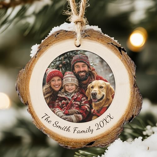 Wooden Photo Ornament for Couples