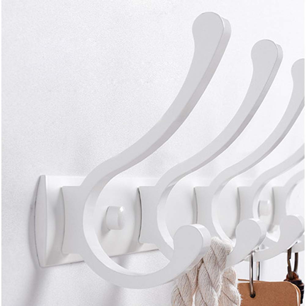 Coat rack Kleiderablage Wand 4/5/6/7/8 Haken Doppelhaken Weltraum-Aluminium Kleiderhaken aus Metall Kleiderbügel Schwerlast Türhaken Industriedesign Badezimmer Küche Umkleidekabine Kleiderschrank