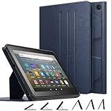 MoKo Case Fit All-New Kindle Fire HD 8 Tablet and Fire HD 8 Plus Tablet (10th Generation, 2020 Release) Case, Magnetic Stand Folio Case, Multiple Viewing Angles and Auto Wake/Sleep - Indigo