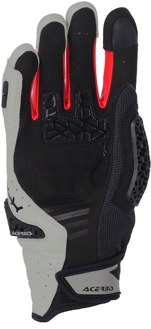 Acerbis Crossover Motorradhandschuhe, czarny/szary/czerwony, S