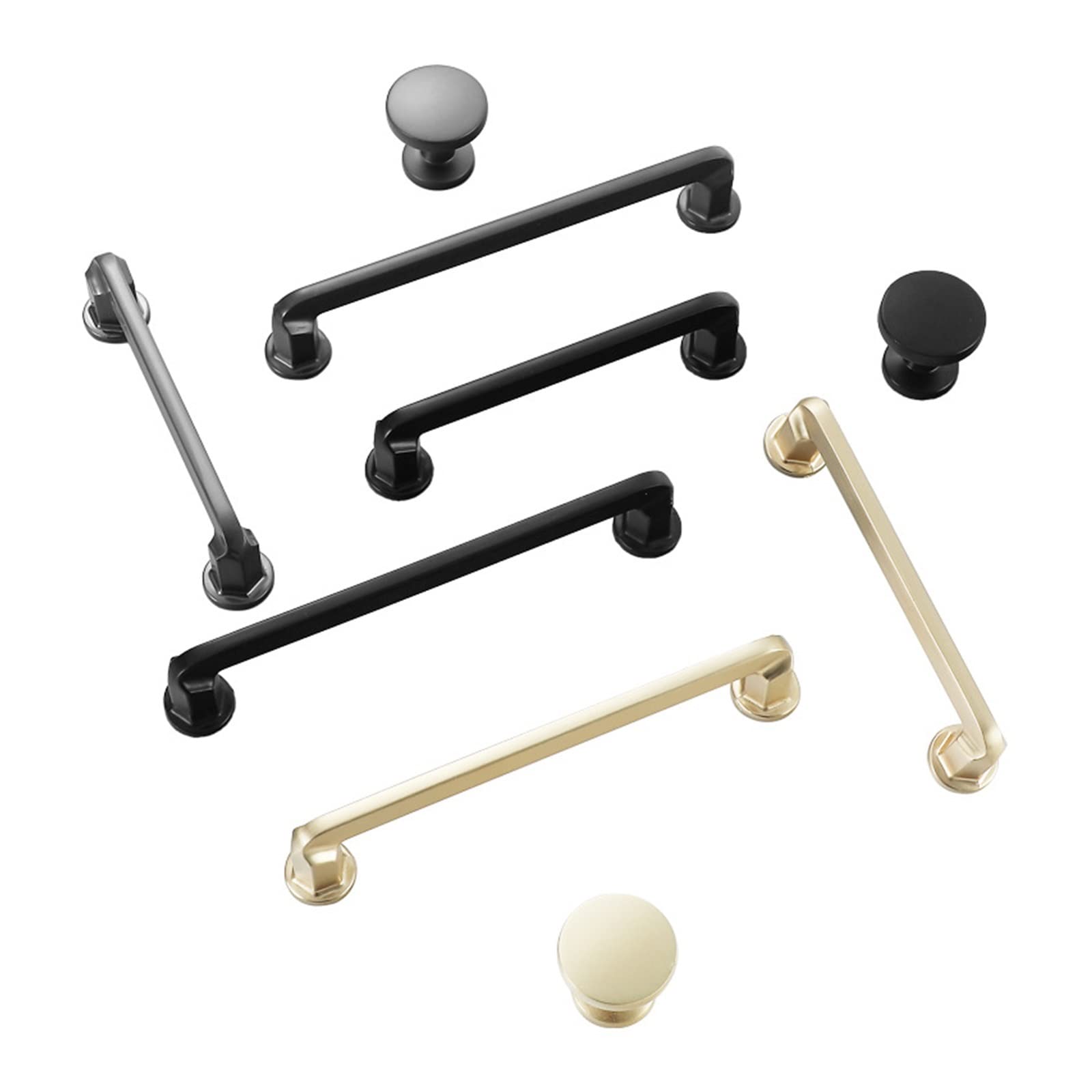 Poignée de meuble design or et noir JCAKES bouton d'armoire en alliage de zinc chic