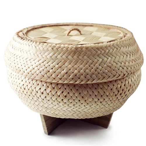 Sticky Rice Pressure Cooker Slow Cook Set Bamboo Basket Steaming Kit Recipe With Water (Size 5.5 in.) - Image 9