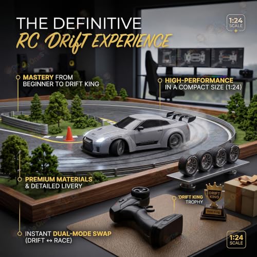 Image of The Little Ones 4x4 Rc Drifting Car - Rc Drift Cars High Speed Remote Control Drift Car 2.4GHz Remote Control Drift Stunt Off Road Cars 360 Rotation Toys for Kids & Adults Boys & Girls [SkyLineX]