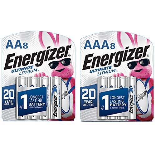 Energizer Ultimate Lithium AA Batteries & AAA Batteries Combo Pack, 8 AA and 8 AAA (16 Count) Energizer Ultimate Lithium AA Batteries & AAA Batteries Combo Pack, 8 AA and 8 AAA (16 Count)