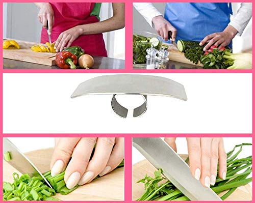 Rozcels - Stainless Steel Finger Guard Protector for Cutting, Chopping & Slicing Pack of 3