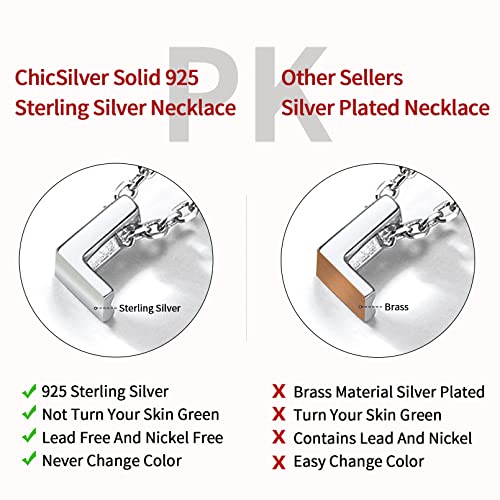 Letter M Necklace, 925 Sterling Silver Small Dainty Initial Pendant Necklace Personalized Name Necklace Tiny Alphabet Charm Necklace #TOP7