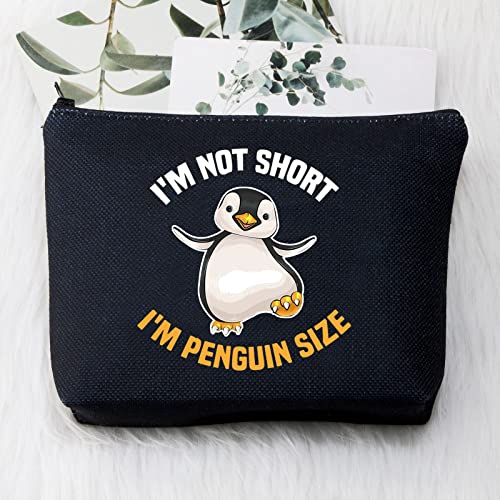 PLITI Funny Penguin Gift Penguin Lover Gift I'm Not Short I'm Penguin Sized Penguin Inspired Makeup Bag (Penguin Size blU) - Image 3