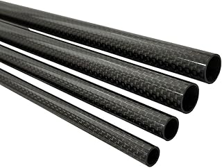 2Pcs 3K Plain Weave Glossy Carbon Fiber Tube, Length 500mm Carbon Fiber Round Tube For Drone Accessories (Color : 2pcs 17x15x500mm)