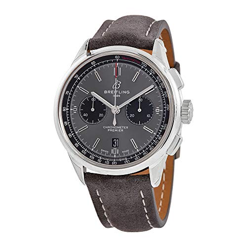 Breitling Premier Chronograph Automatic Chronometer Anthracite Dial Men's Watch AB0118221B1X2