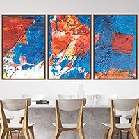 3 Piece Framed Canvas Wall Art Abstract Colorful Pictures Canvas Prints Home Artwork Decoration for Living Room,Bedroom - 16
