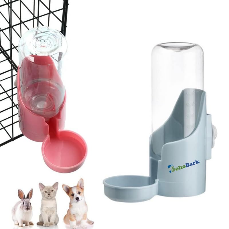 BohoBark 500ml Rabbit Water Bottle, Guinea Pig Water Fountain Automatic Dispenser No Leak Water Feeder for Bunny Chinchilla Guinea Pig Hedgehog Ferret-image-9