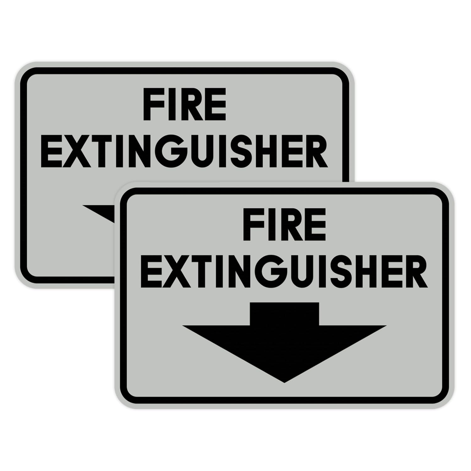 Signs ByLITA Classic Framed Fire Extinguisher (Lt Gray) - Medium 2 Pack