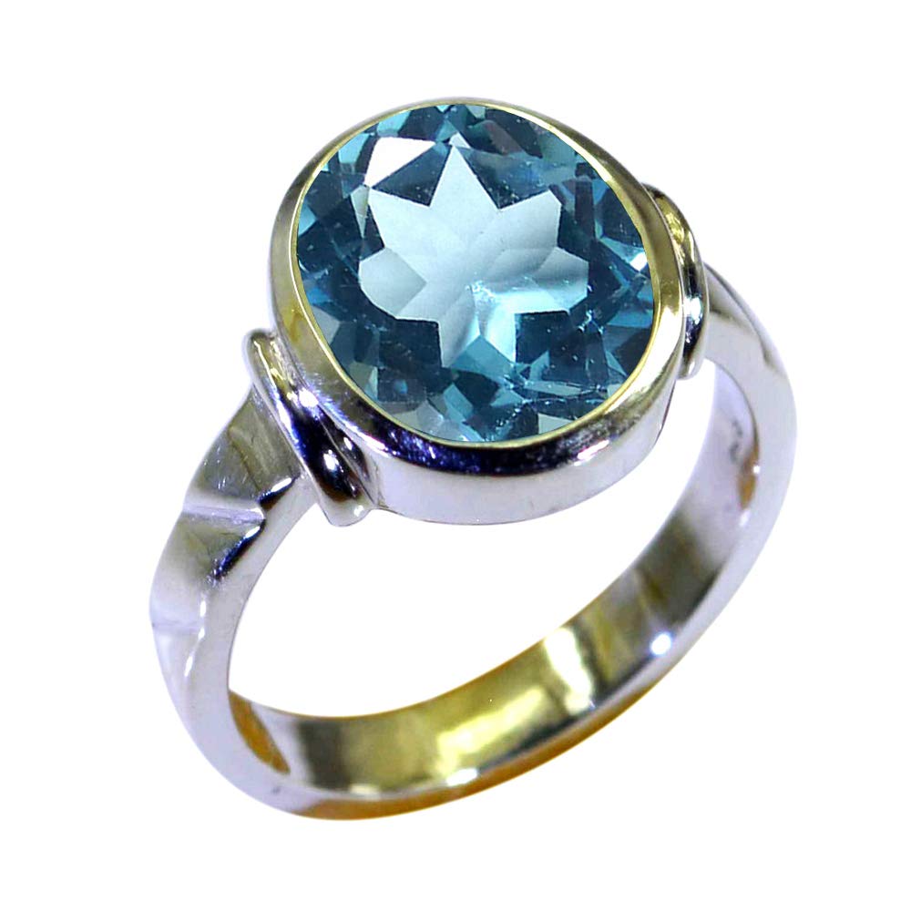 55Carat Choose Your Color Natural Gemstone Sterling Silver Statement Rings Oval Shape Handmade Sizes 5-12…