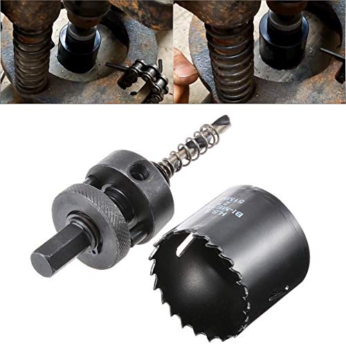 HOHXEN 51mm HSS Hole Saw,High Speed Drill Bit Hole Drilling Cutter for Cornhole Game Wood,Plastic, Drywall, Fiberboard,Thin Metal