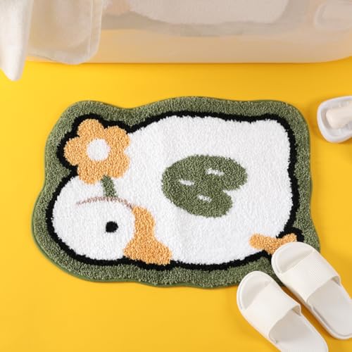 Niedlicher Badteppich Badematte für Badezimmer Rutschhemmender Weicher Badteppich für Duschen...