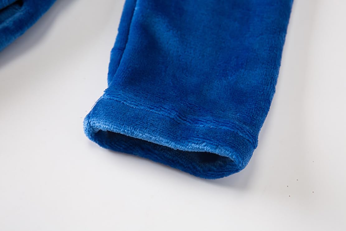 Peignoir de chambre pour filles - Couleur unie - Peignoir à capuche en flanelle polaire pour garçons
