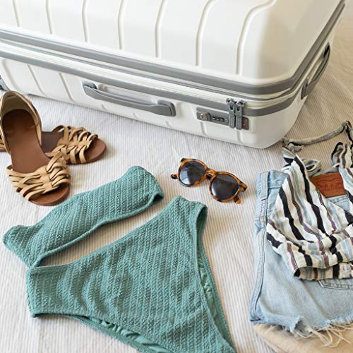 Samsonite Freeform Hardside Expandable with Double Spinner Wheels, Checked-Large 28-Inch, White - Image 4