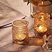 DARJEN Gold Votive Candle Holders Set of 36- Glass Candle Holders Bulk for Table Centerpiece, Tea Lights Candle Holders for Wedding Shower, Party, Home Decor