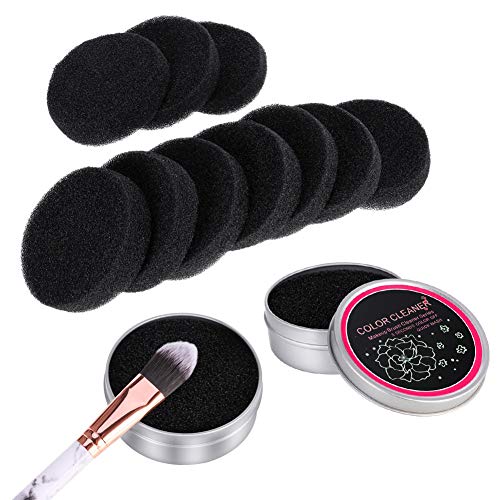 HEQUSigns Makeup Brush Cleaner 2 in 1 Color Removal Sponge for Eye Shadow Blush Color Foundation Make-up Removals from Makeup Brush to Switch Color