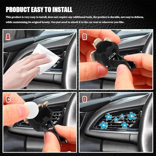 Image of 8PCS Daisy Flower Air Vent Clip Accessories, Air Conditioning Outlet Clip, Car Air Freshener Dashboard Accessories Charm, Auto Decorations Interior Universal Car Fresheners for Women