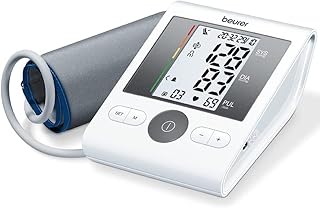 Beurer BM28 Arm Band Blood Pressure Monitors for Home Use w/Adjustable Automatic Blood Pressure Cuff and App Sharing, 120 Slots Reading Memory w/ 4 Users, Display Blood Pressure Machine 