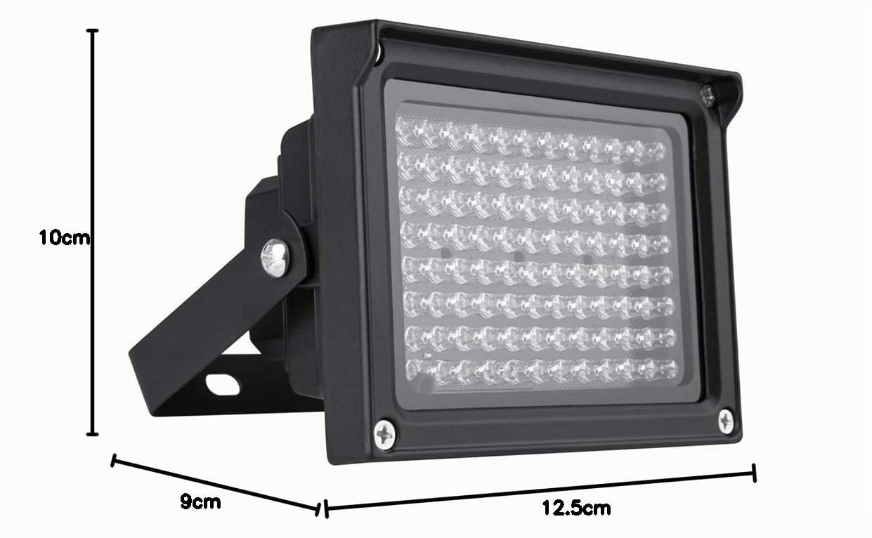 Illuminatore IR a 96 LED 850nm, lampade a raggi infrarossi con sensore 12v, visione notturna, impermeabile per telecamera di sicurezza CCTV per esterni