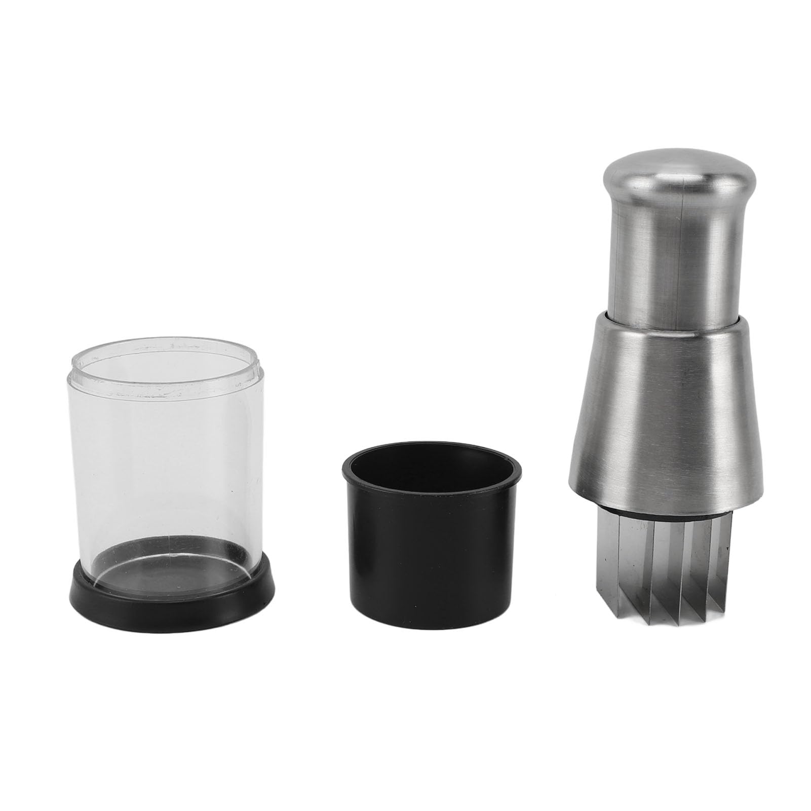 Food Chopper Manual Hand, Dishwasher Safe Vegetable Chopper Stainless Steel with Container for Onion, Nut, Tomato, Celery