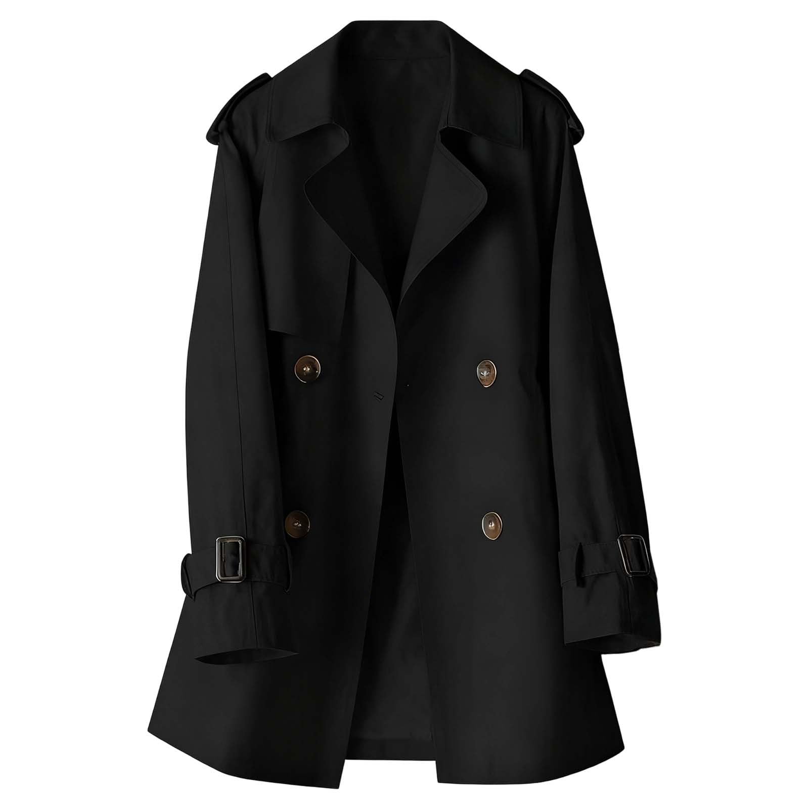 Trench da donna con cintura in vita, doppio petto, giacca a vento classico in stile britannico, capispalla per autunno e stagioni, cappotto antivento di media lunghezza alla moda per uscite casual e