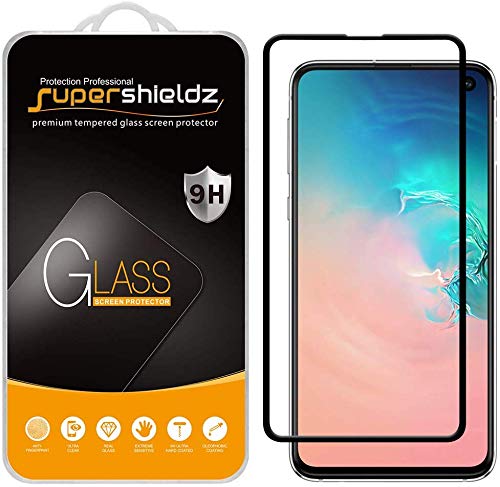(2 Pack) Supershieldz for Samsung Galaxy S10e (Not Fit for Galaxy S10) Tempered Glass Screen Protector, (Full Screen Coverage) 0.32mm, Anti Scratch, Bubble Free (Black)