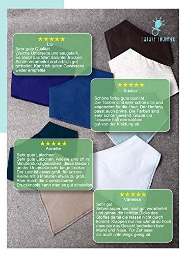 Future Founder 8-delige baby driehoekig slabbetje spuugdoek halsdoeken met verstelbare drukknopen multifunctioneel… - Image 7