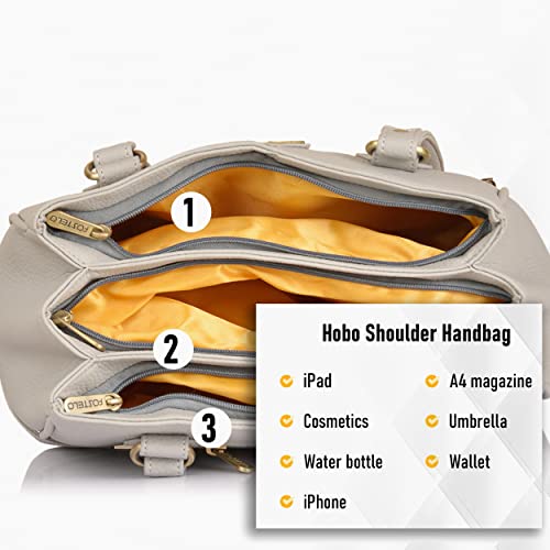 Fostelo Women's Vegan Leather Nightingale Handbags Shoulder Hobo Bag Ladies Purse (Large) - Image 5