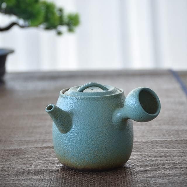 Teapots, ceramic teapots, Ceramic Kyusu Teapots Kung Fu Tea Pots Drinkware 270ml (Color : Black)