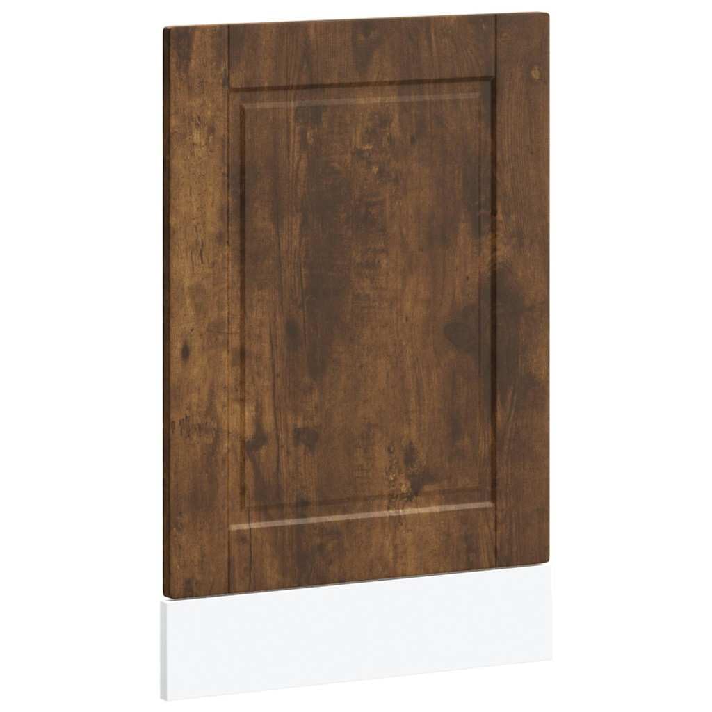 Geschirrspülerblende Porto Spülmaschinenfront für teilintegrierte Einbaugeschirrspüler Frontblende aus Holzwerkstoff Räuchereiche Optik 45 x 1,5 x 57 cm Küchenfront