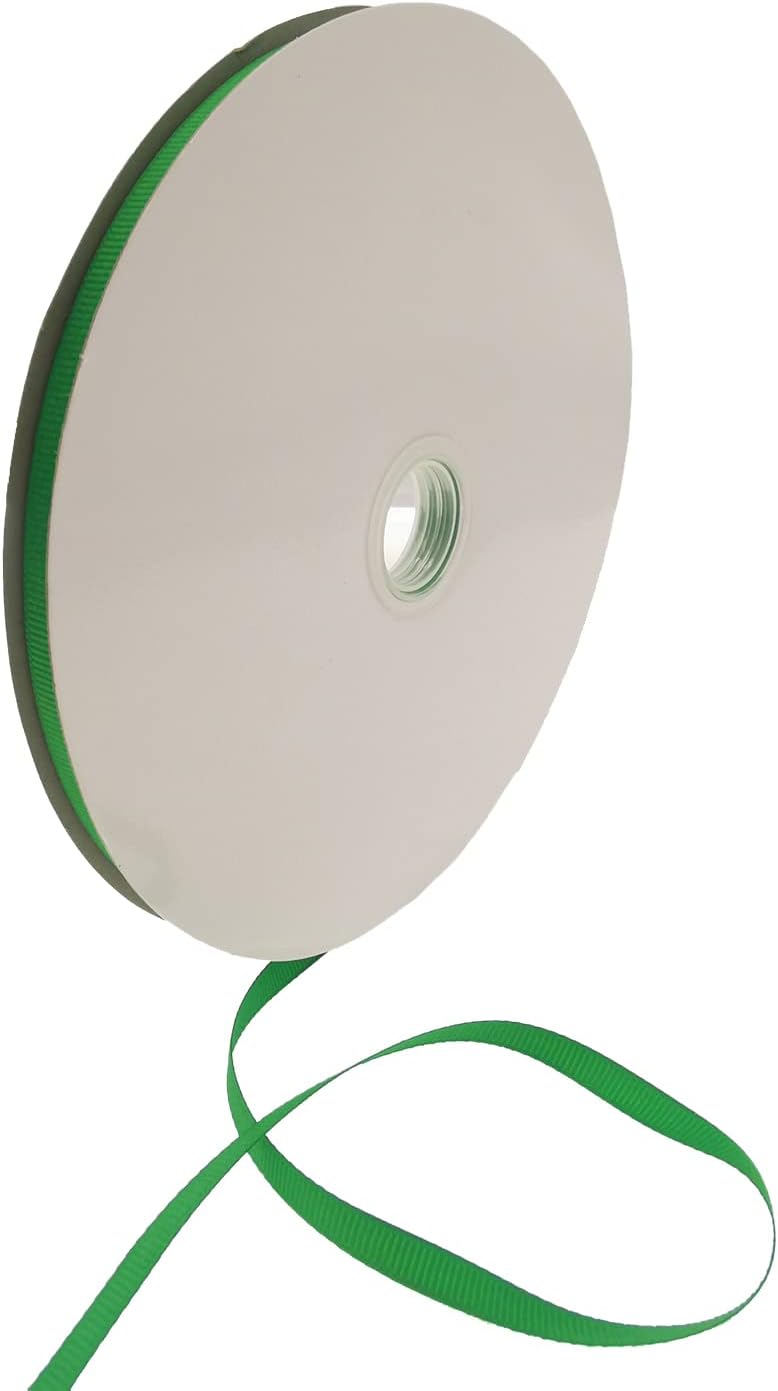 Fydxeud Solid Grosgrain Ribbon (Green, 1-1/2" x 100 Yards)